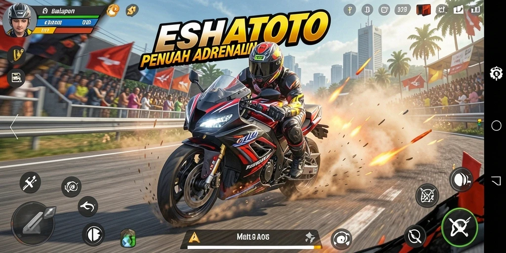 Tampilan gameplay ESHATOTO yang mendebarkan dan penuh aksi.