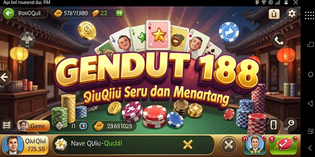 Tampilan screenshot GENDUT188 yang menunjukkan aksi permainan QiuQiu.