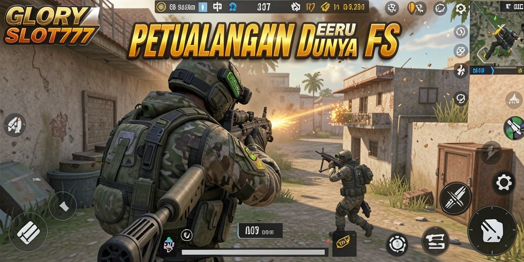 Screenshot menunjukkan aksi intense dalam permainan FPS yang mendebarkan.