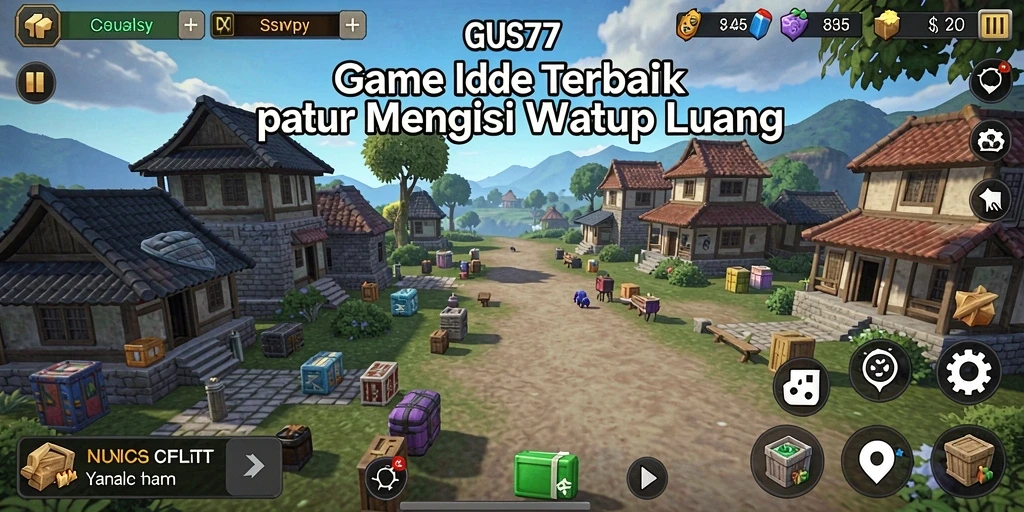 Screenshot utama GUS77 menampilkan gameplay dari aktivitas pengelolaan sumber daya yang mengasyikkan.