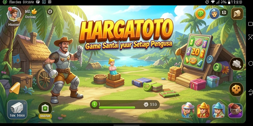 Gambar menunjukkan gameplay menarik HARGATOTO yang penuh warna.