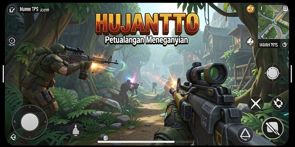 Gameplay seru HUJANTOTO dengan aksi menegangkan.