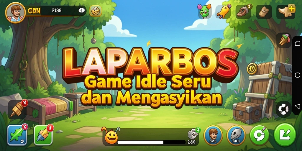 Tampilan menarik dari gameplay LAPARBOS yang menunjukkan mekanisme idle.