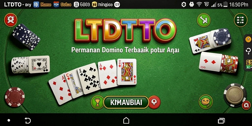 Gameplay seru LTDTOTO dengan teman-teman dalam permainan Domino.