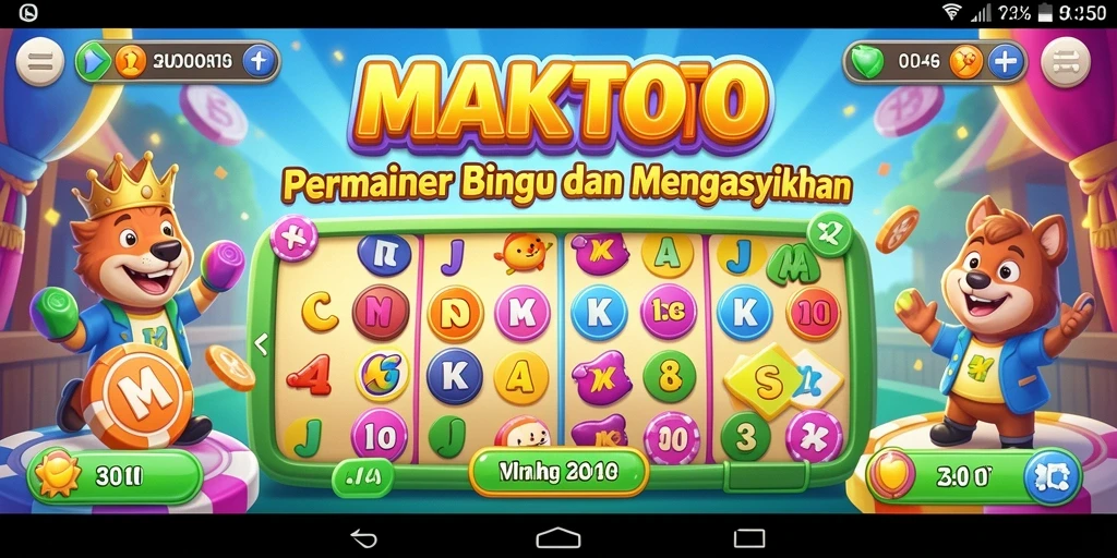 Tampilan screenshot MAKTOTO menunjukkan gameplay Bingo yang menegangkan dan interaktif.