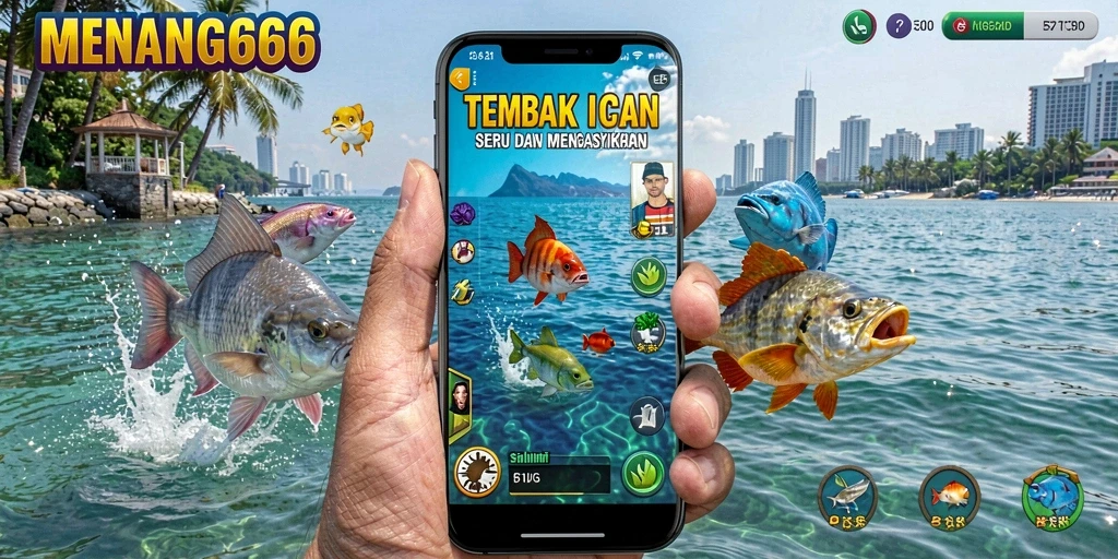 Screenshot gameplay MENANG666 yang menunjukkan serunya menangkap ikan.