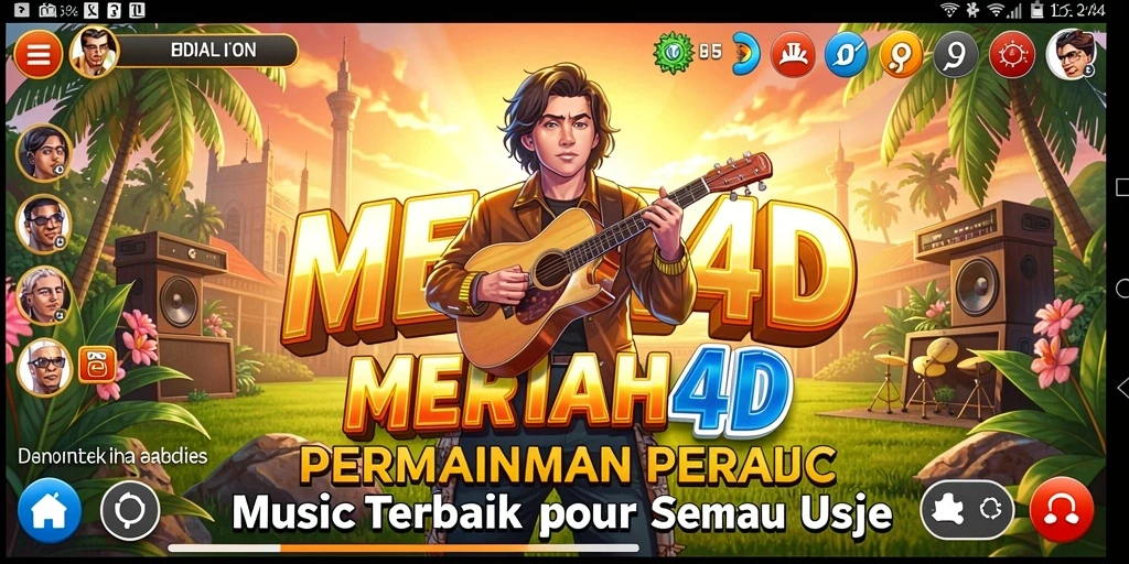Screenshot gameplay menunjukkan momen seru bermain musik.