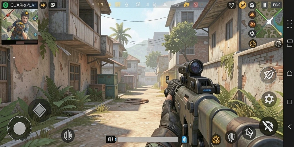 Tampilan menarik dari gameplay TPS QUARKPLAY yang seru.