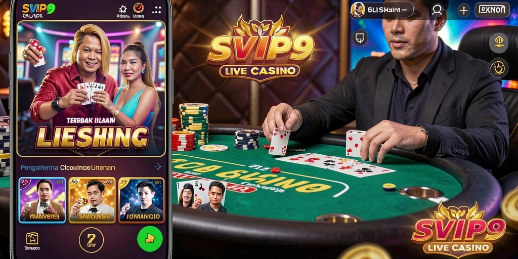 Tangkapan layar SVIP9 menampilkan dealer profesional dan permainan yang mengasyikkan.