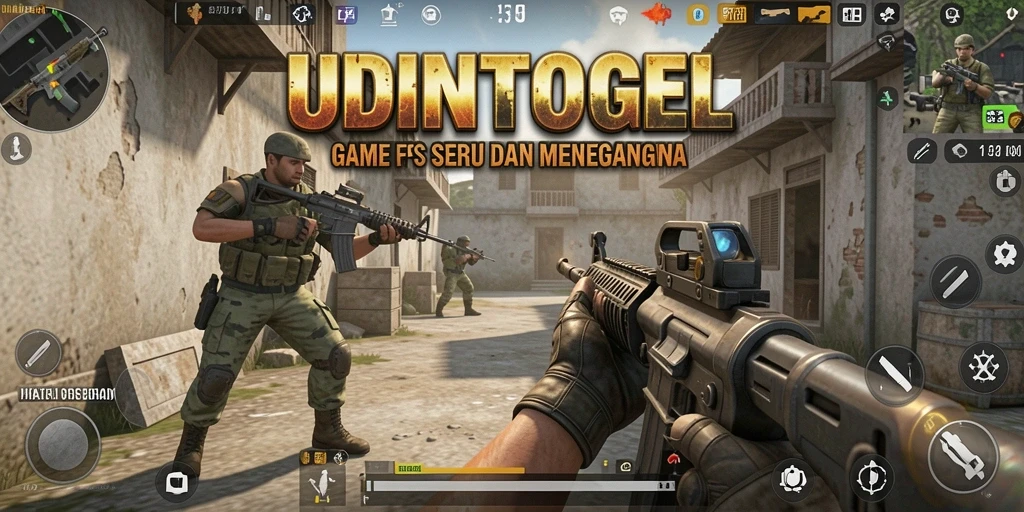 Tampilan screenshot gameplay UDINTOGEL yang intens dan menarik.