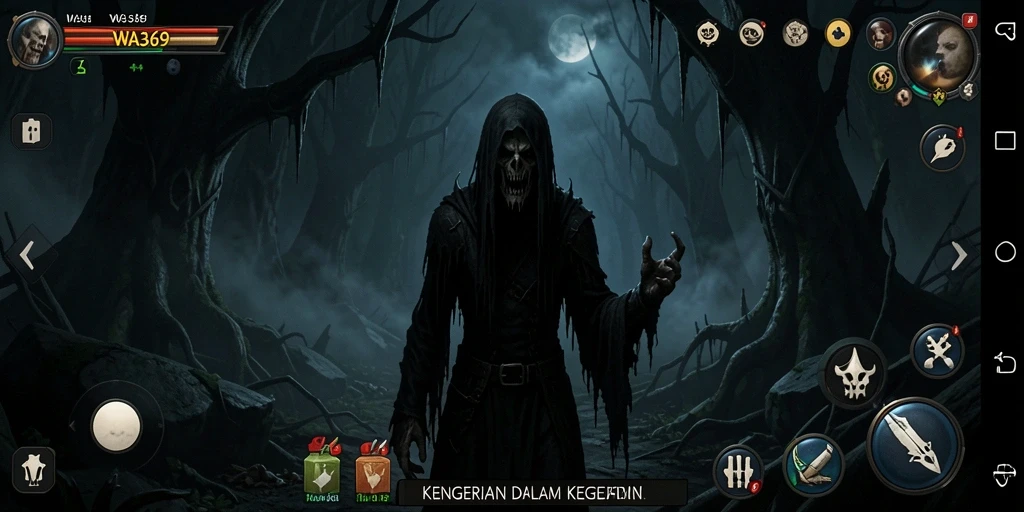 Tangkapan layar menampilkan suasana mencekam dalam gameplay WA369.