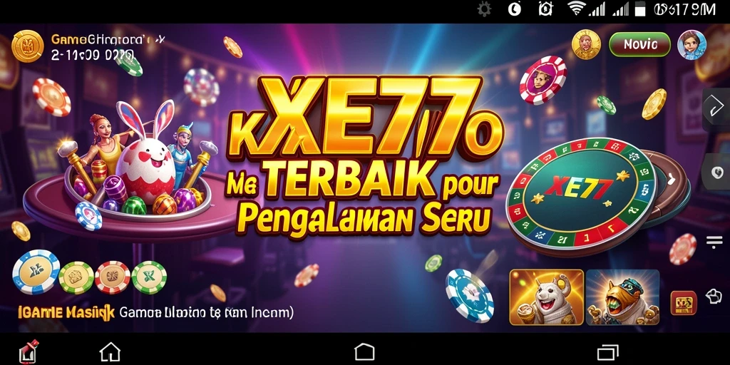 Tampilan gameplay XE77 yang mengasyikkan dan penuh warna.